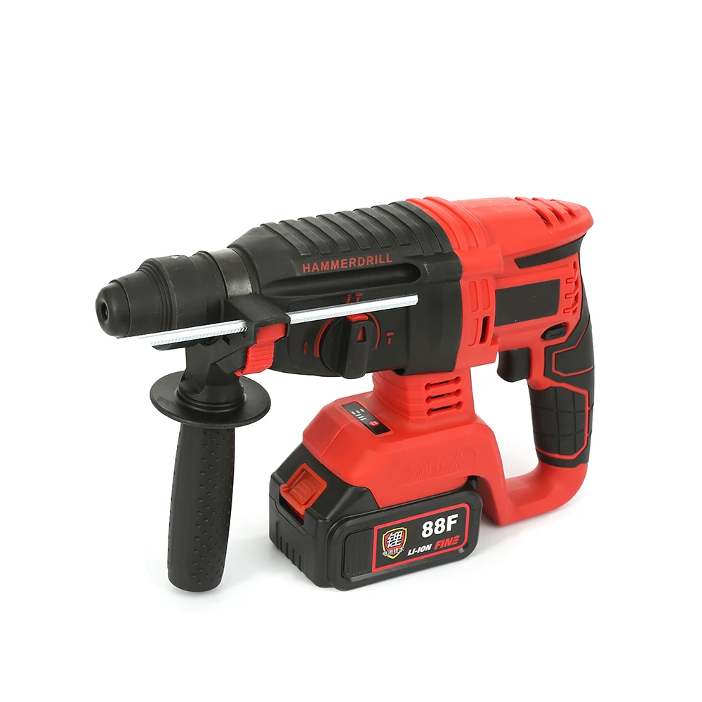 Wholesale Customized Electric Power Tools Portable Cordless Lithium Drilling Machines Professional Brushless Rotary Hammer Drill
