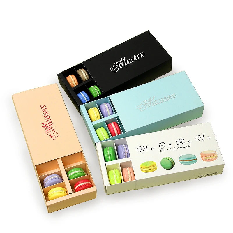 High Quality Cookie Box Safe and Healthy Macaron Box Customized Disposable Macaroon Packaging Box