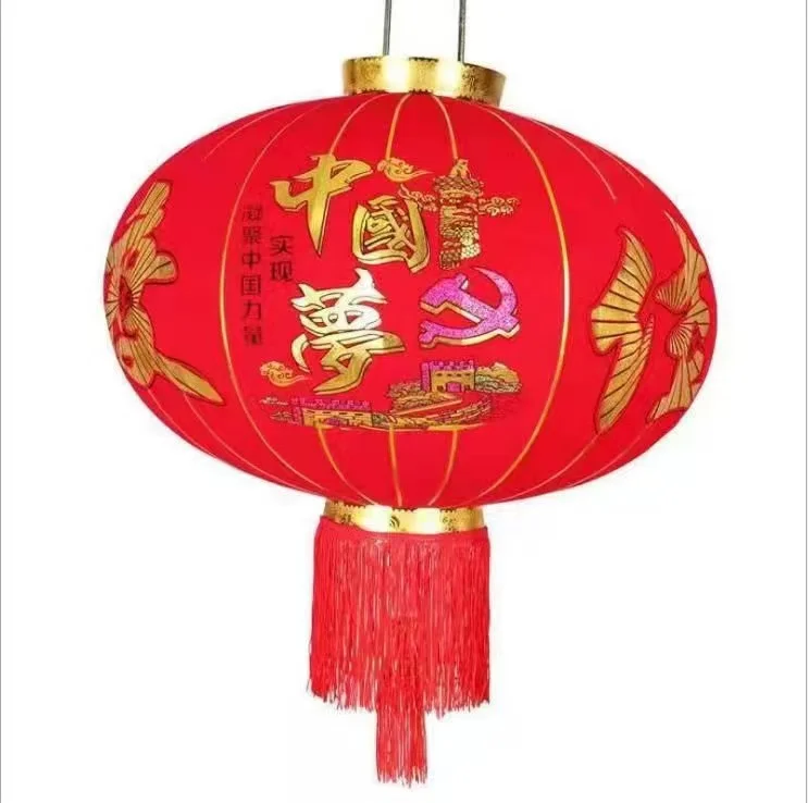 Hot sale New Year Red Chinese Traditional Silk Lantern Outside Festival Red Lantern