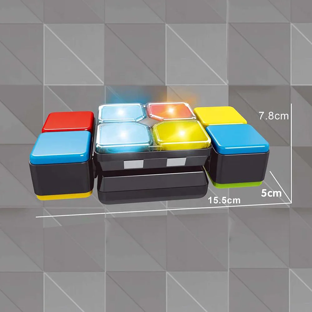 Electron Memory Music Magic Flashing Cube Puzzle Fidget Finger Handheld Training Musical Deformation Game Toy