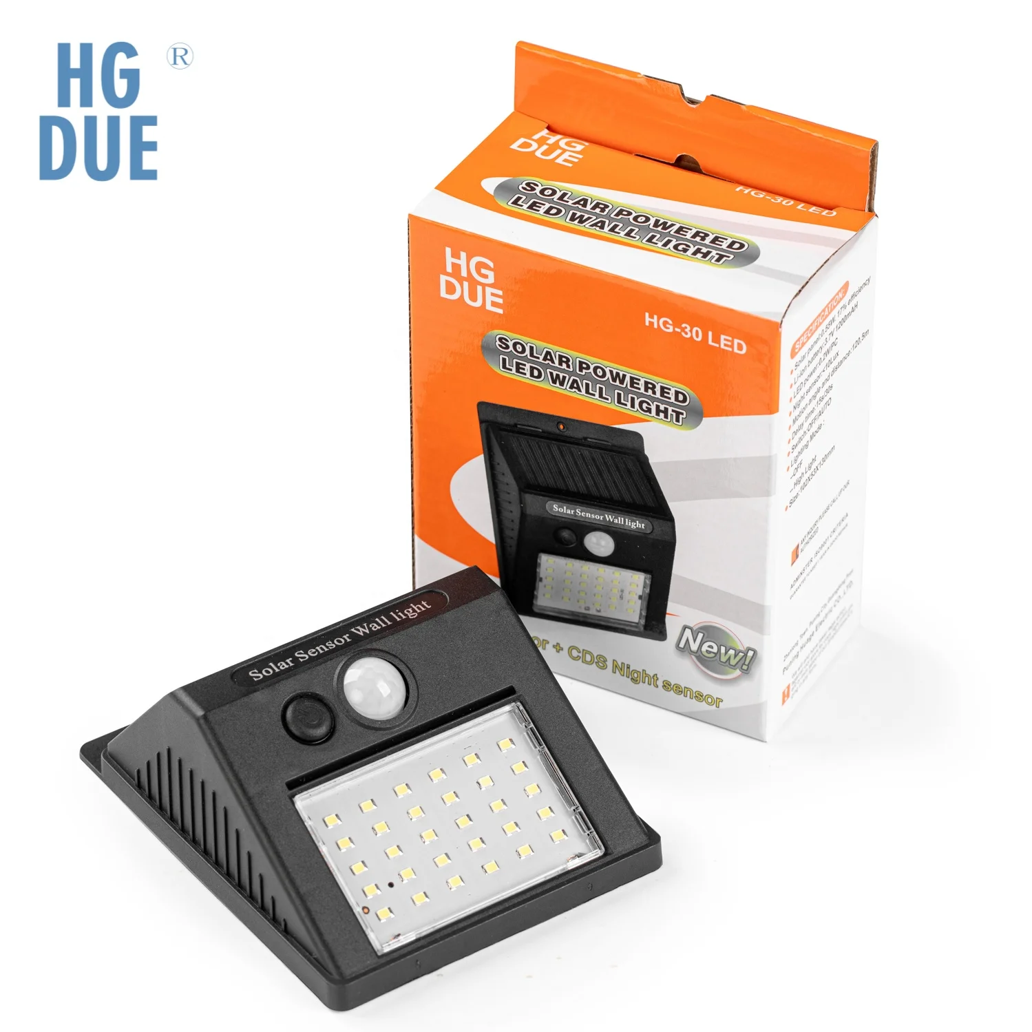 30 LED Solar Motion Sensor Outdoor Wall Lamp Wall Mounted Waterproof Solar Powered Light