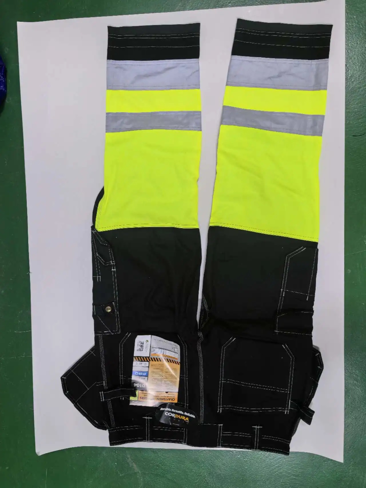 Men High Quality 100% Cotton Reflective Safety Workwear Protective Cargo Work Pants for Construction Worker