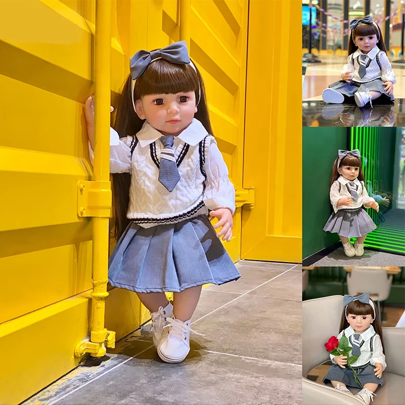 Bebe Lifelike Kids Playing Educational Pretend Doll Full Body Soft Reborn Dolls Toys for Girls
