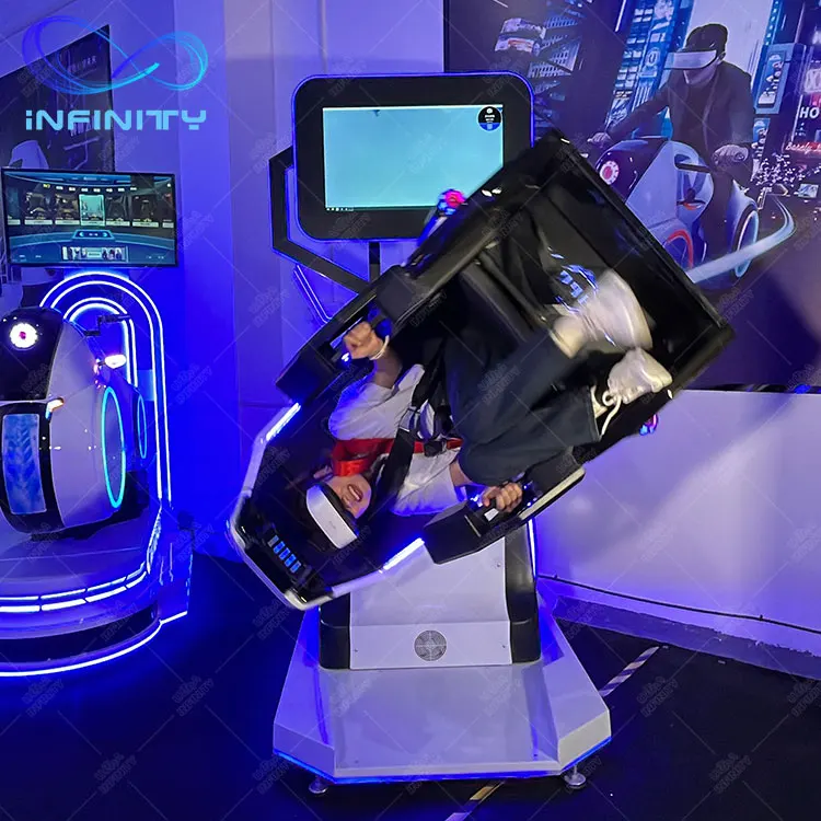 360 Degree Roller Coaster Simulator VR Amusement Park Products 9D Game Flight Cinema Virtual Reality Game Machine Arcade Gaming