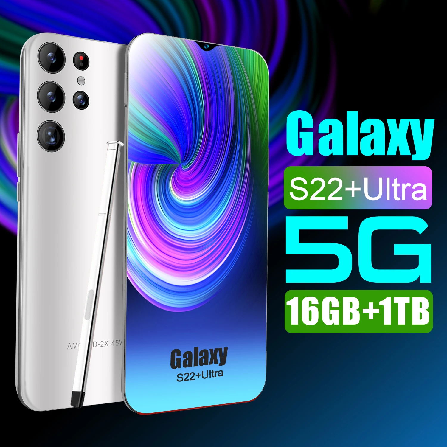 5G Smartphones S22 Ultra Global version 16GB+1TB 7.3 inch Full screen Mobile phones Dual SIM New Cellphones