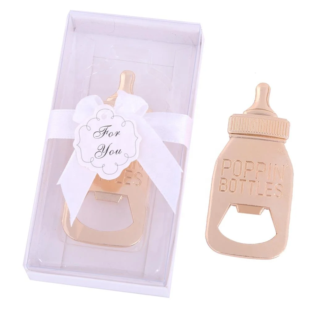 
Amazon Top Seller 2019 Poppin Bottles Baby Bottle Opener for Baby Shower Favor Gift Supplies for Guests 