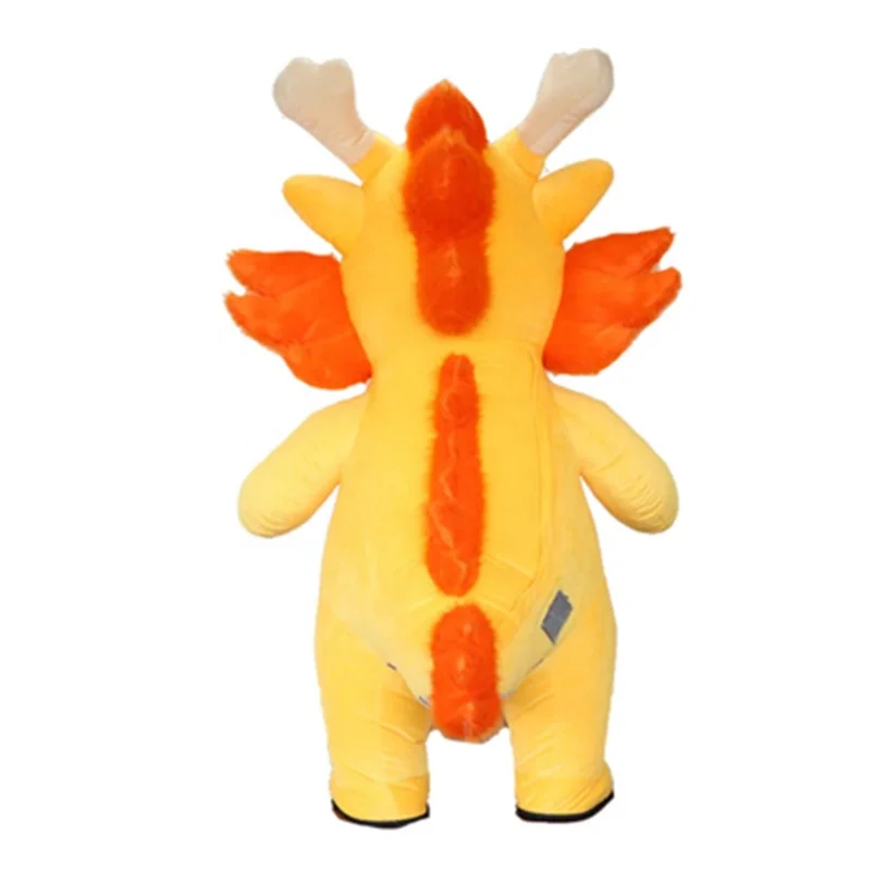 2m/2.6m Inflatable Furry Dragon Mascot Adult Costume Blow Up Walking Mascot Suit for New Year Entertainments