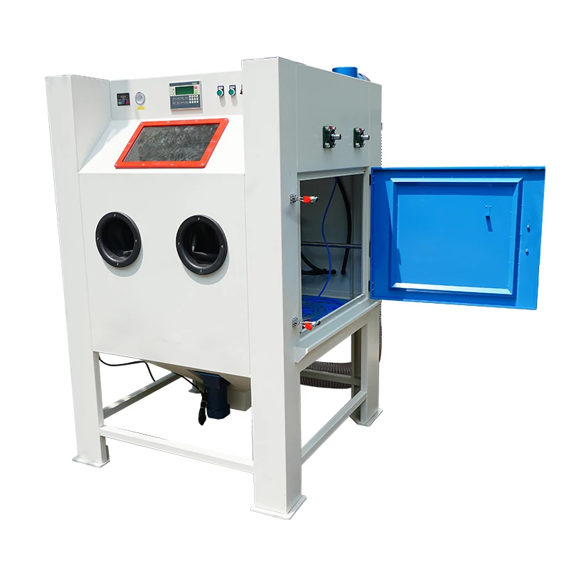 Intelligent sandblasting machine automatic sandblaster with rotary table and multi blast guns