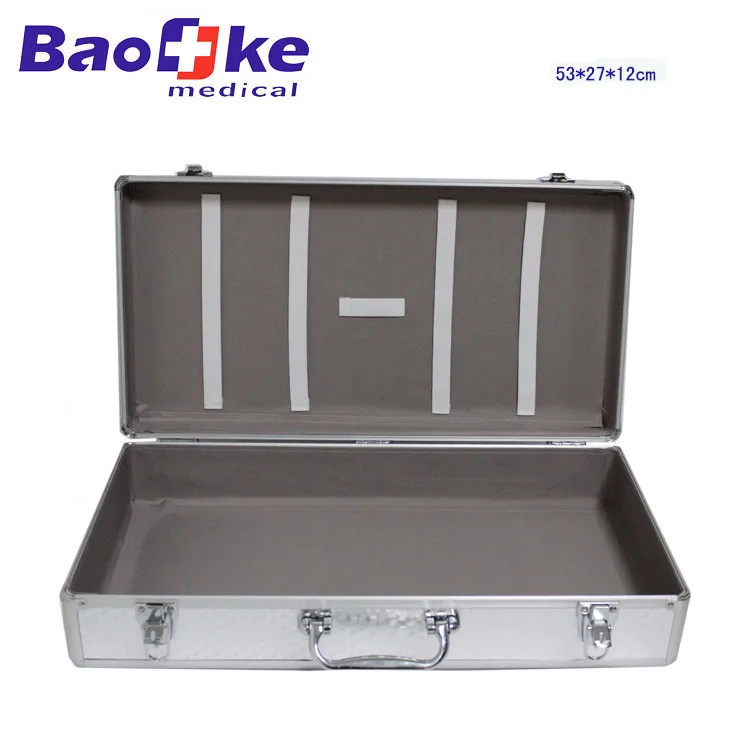 High Quality  Aluminium hard Carrying Medical Case, Portable metal First Aid Kit Box cabinet for airline emergency