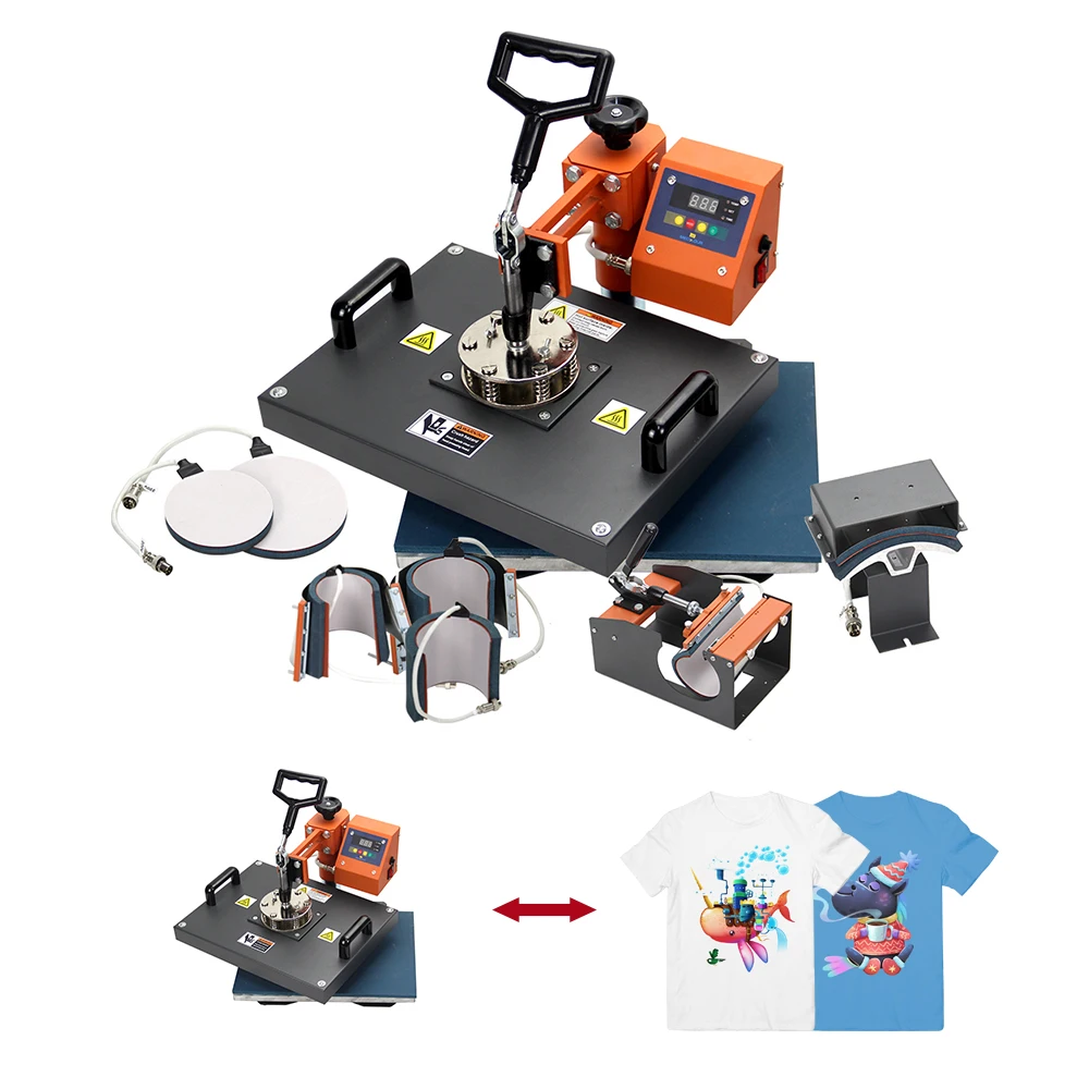 8IN1 29x38cm Transfer DIY Printer Sublimation T-Shirt heat press Machine