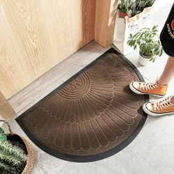 Entrance door semi-circular rubber floor mat for household and commercial use