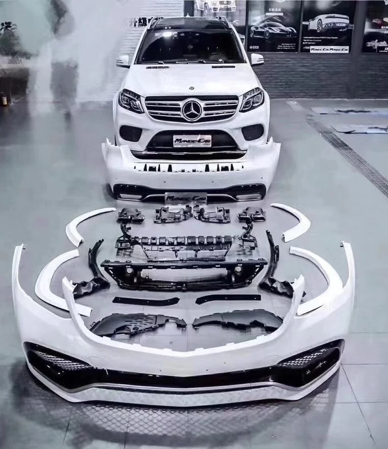 Комплект кузова Sharkaero для mercedes benz x166 GLS 450 350 15-19 аксессуары автомобильный передний бампер задний комплект выхлопных