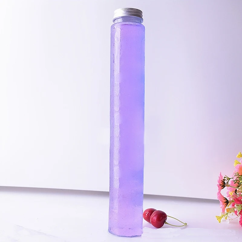 Hot sale transparent Tall long thin round plastic bottle 300ml 500ml juice bottle for beverage packing