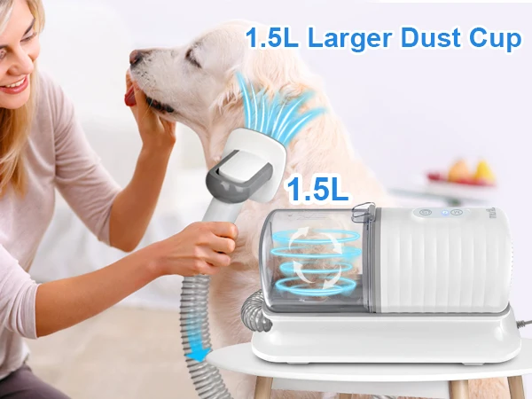 8 in 1 multi-functional electrical pet hair trimmer machine grooming vacuum kit for pets