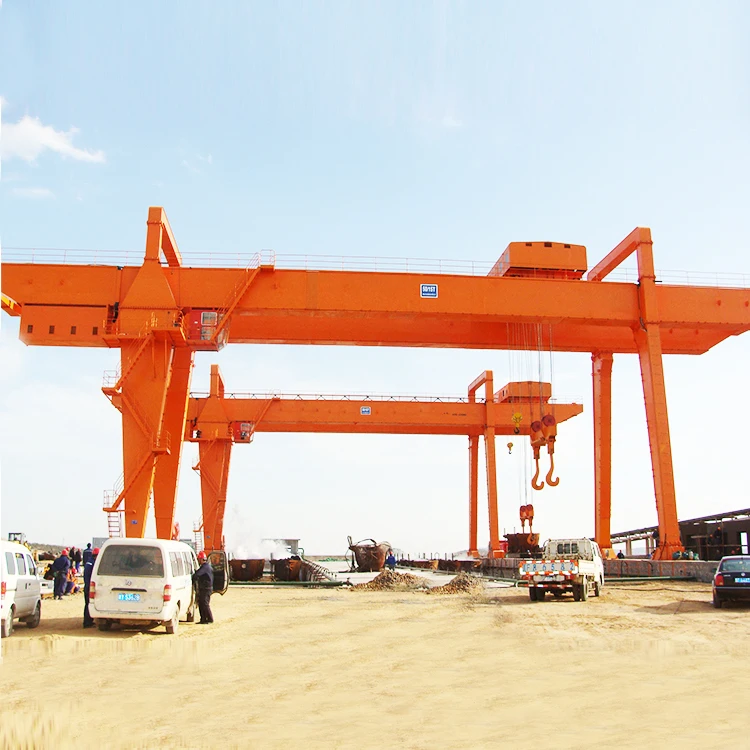 SZMC Brand Large Machinery Wireless Crane Remote Control Double Girder Gantry Cranes Manufacturing Plant