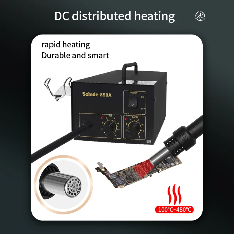 850A heissluftstation estacion de calor y soldadura Hot Air SMD Rework Digital Desoldering And Soldering Station