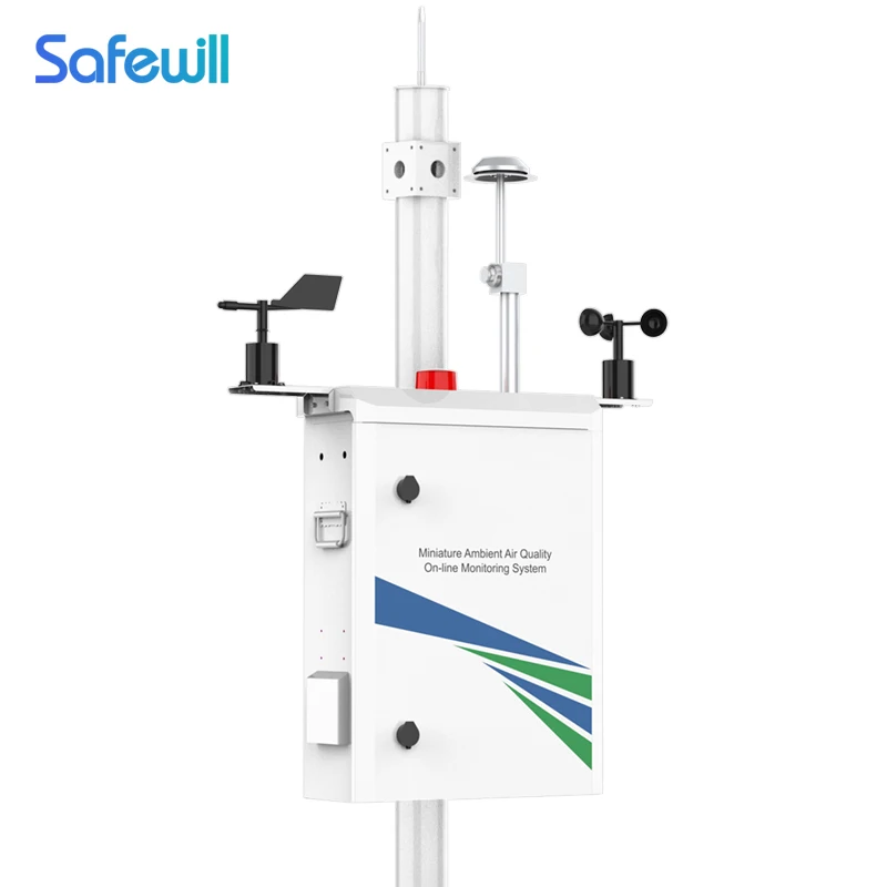SAFEWILL ES80A-A10 air pollution monitor NO2 SO2 O3 CO H2S O2 VOC NH3 CO2 multi gas environmental air quality monitoring system