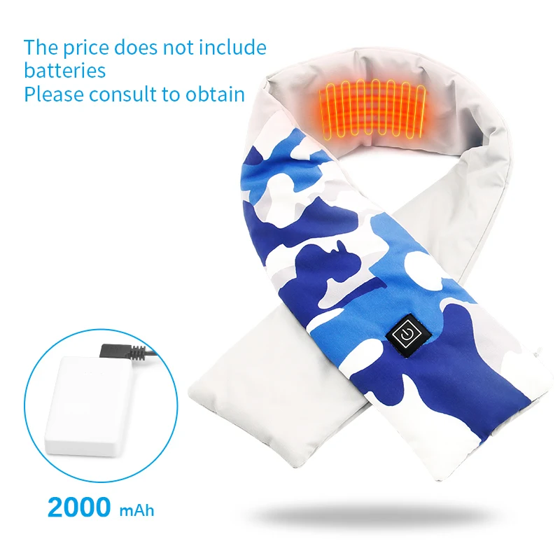 OEM Wholesale New Design Fashionable Small  Heated Polyester Scarf for Adults Winter Season