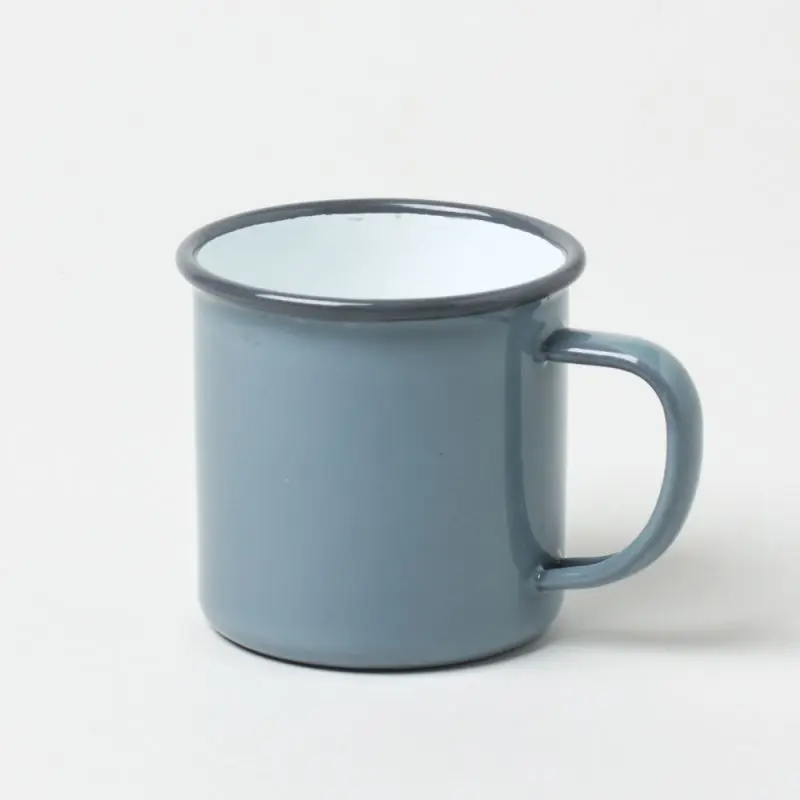 Outdoor camping picnic custom printed colored pantone color enamel tin coffee cup enamelware metal mug