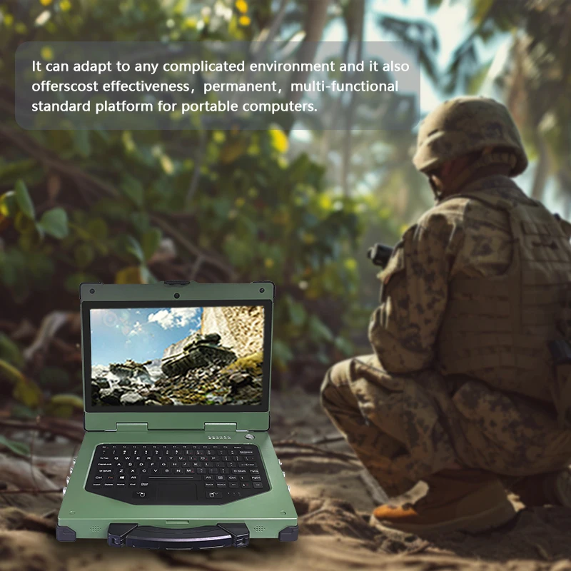 14 inch support different CPU solution integrated with high brightness LCD Aluminum-Magnesium Alloy chassis industrial computer