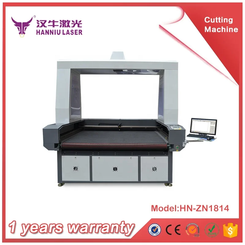 H1814ST Digital Printing Intelligent Laser Cut  Cloth  Laser Cutter High Precision Quality CCD  Laser Cutting Mach