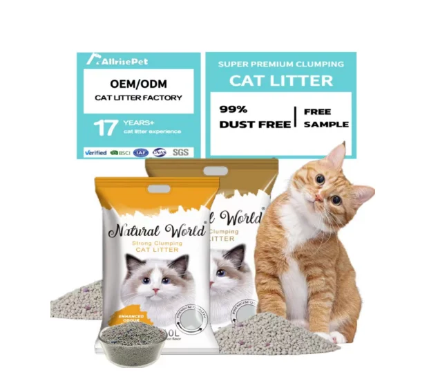 Quickly Clumping cat litter Bentonite 25L Low Dust No Tracking Cat Litter Refill Bentonite