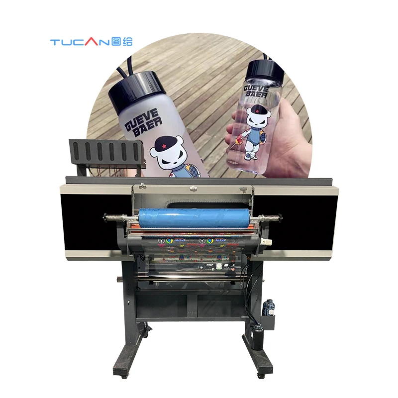 High Speed 2-4 i3200/XP600 Print head UV Dtf Printer All In One 60cm Roll Uv Dtf Sticker Printer With laminator