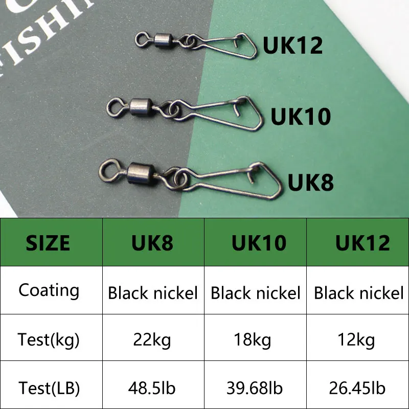 Carp  fishing  Feeder link swivel  With Hook Snap Connector Oval Feeder Line Stop Bead For Carp Tackle