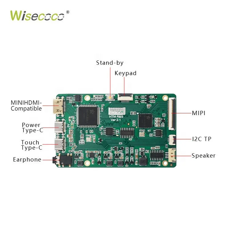 IPS 5.5 Inch 1920*1080 TFT LCD Capacitive Touchscreen Display i2c Touch Driver Board Kit Type-C High Compatibility