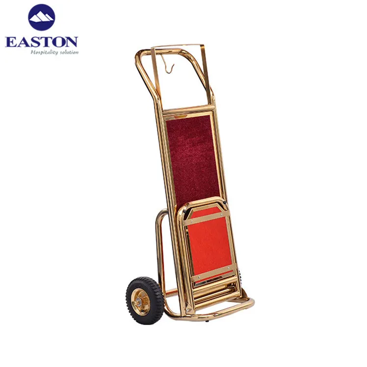 Stainless Steel Hotel Foldable Luggage Cart