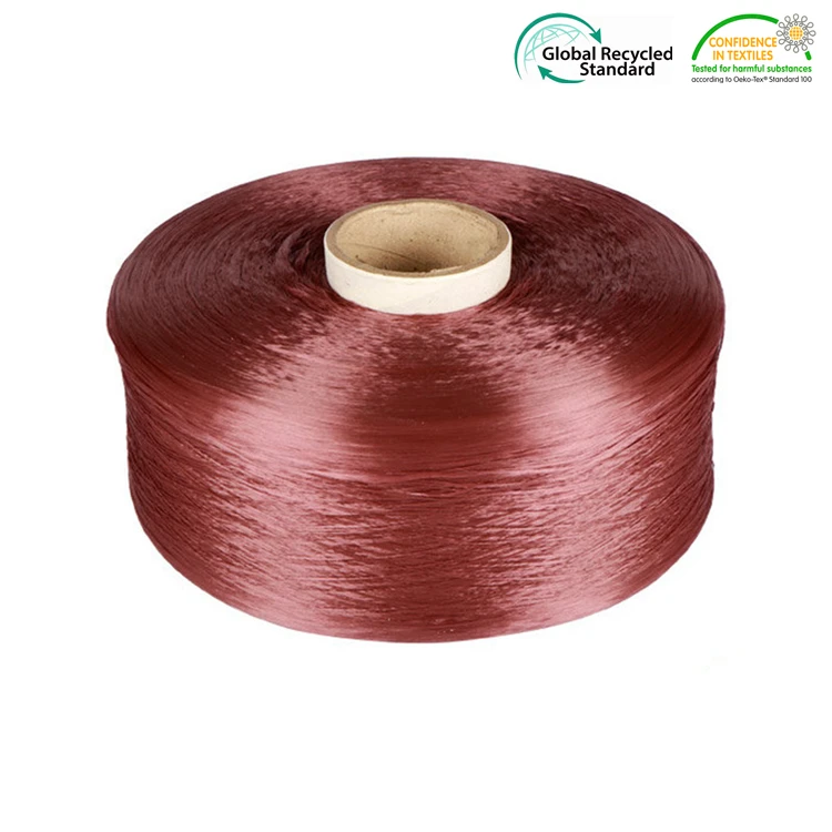 Wholesale Recycled Semi Dull Bright Colors FDY cone dyed 100% polyester fdy yarn sewing thread