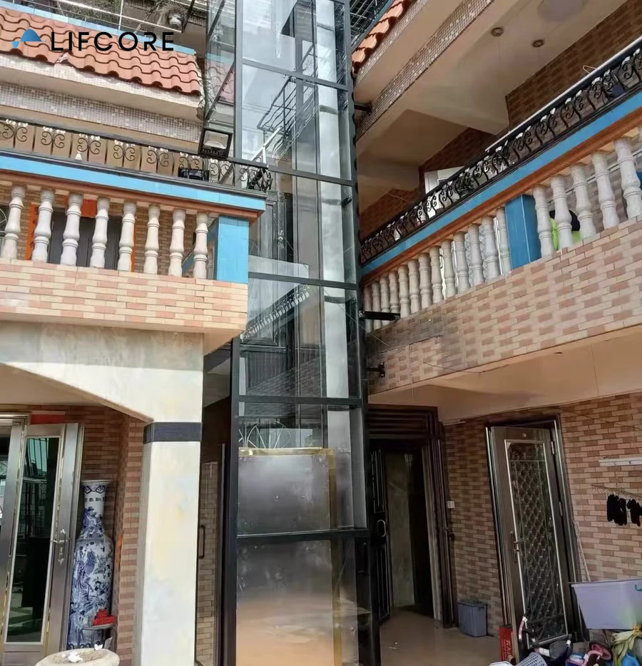 Outdoor indoor house elevator lift passenger 3 floors home lift for villa