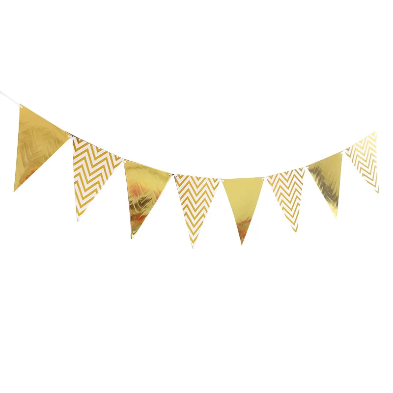 
Shopping mall bar party decoration bronzing pennant banner birthday FLAGS window decoration Christmas decoration 
