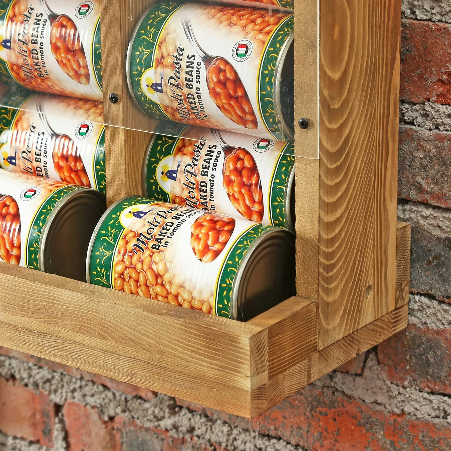Деревянный Органайзер из олова для кухни диспенсер консервированных продуктов вращающаяся стойка шкаф закусок домашних животных держатель газировки