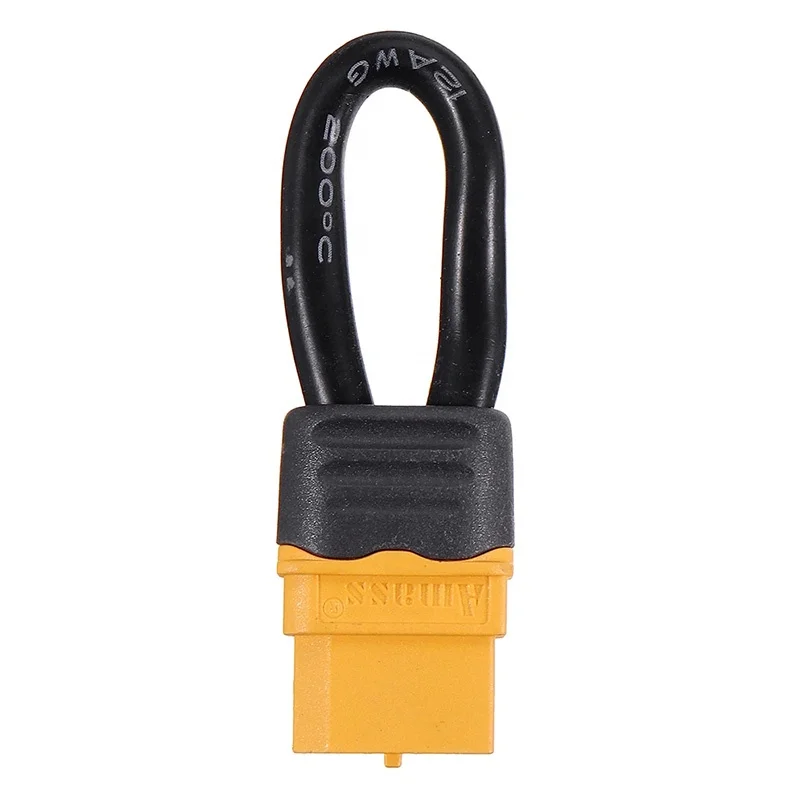 Amass Bind Plug Loop Connector Short Circuit Battery Jumper Cable Wire XT60 XT60H Female Plug 12AWG For RC Battery DIY Parts