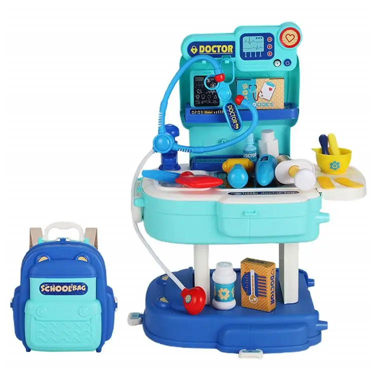 
Kids Doctor Pretend Toy Kit 2 in 1 Doctor Role-Play Toy Backpack 