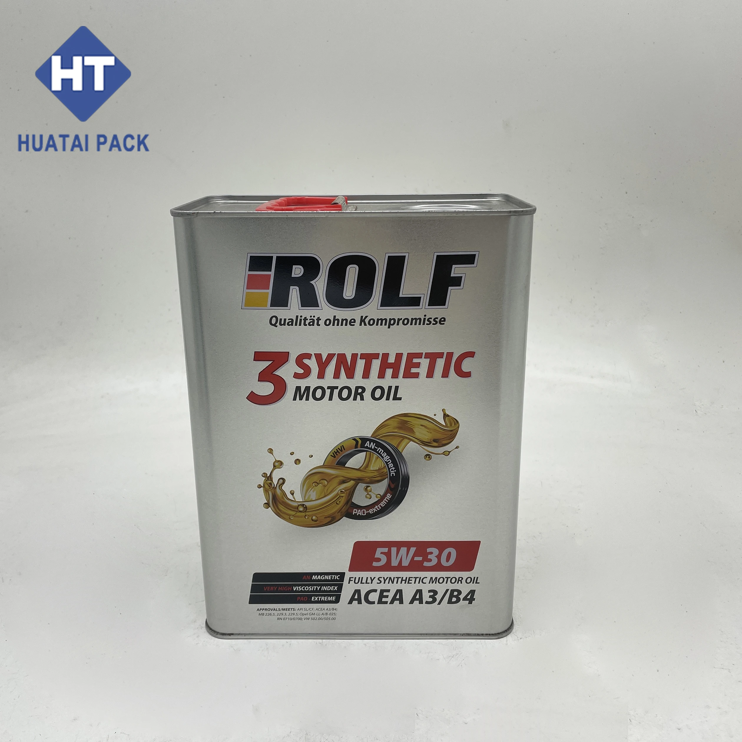 Rectangular 1 LTR Quart Motor Oil Tin Can Empty Engine Oil Tin Can with Lid