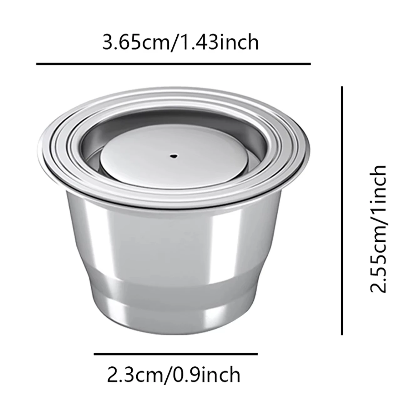 1 Pod Wareset Customize Packaging Filter System Universal Steel 304 Coffee Recarregaveis Capsules For Nespresso