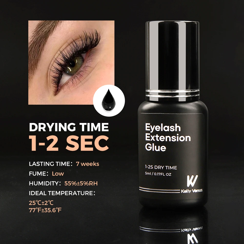 Lash adhesive glue  Super Strong Lashes glue waterproof 1 Second  Glue lashes