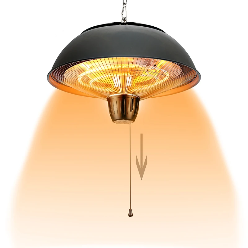 2000W Hanging Electric Halogen Quartz Ceiling Radiant Outdoor Patio Heater