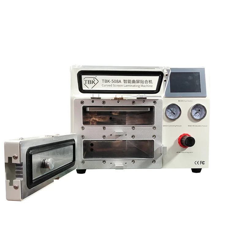 TBK 508A 5 in 1 Vacuum LCD Screen Laminator With Bubble Remover Air Compressor Vacuum Pump for iPad Flat And Curved