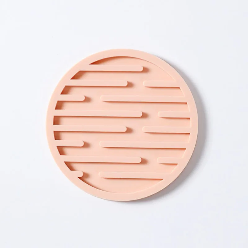 Ningbo Cheap Round 10cm Anti-scalding Heat Insulation Table Silicone Coaster Set For Coffee Table