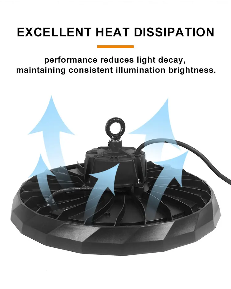 GCOTS Commercial Industrial Lighting Aluminum warehouse UFO 100w 150W 200W led high bay light
