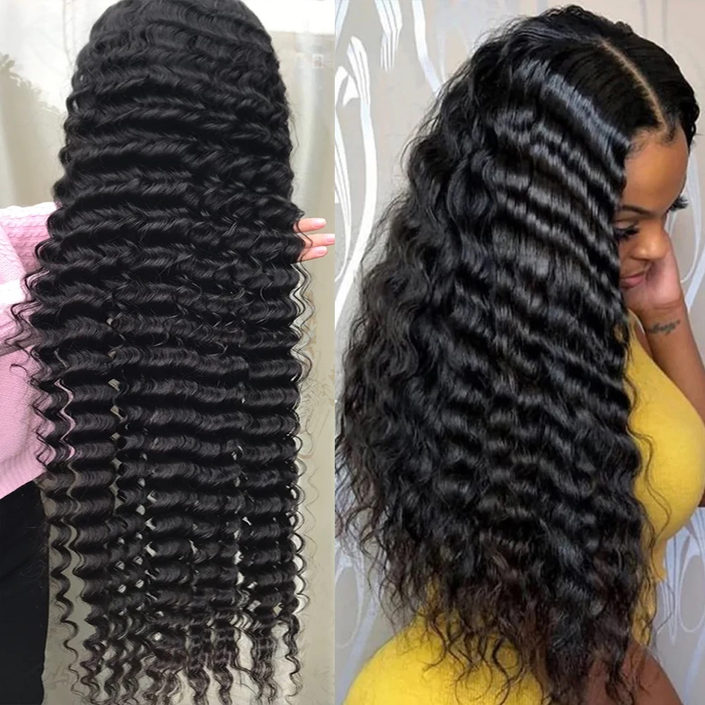 
Wholesale Deep Wave HD Full Lace Wigs Human Hair Lace Front Peruvian Virgin Hair 360 Lace Front Wigs for Black Women 