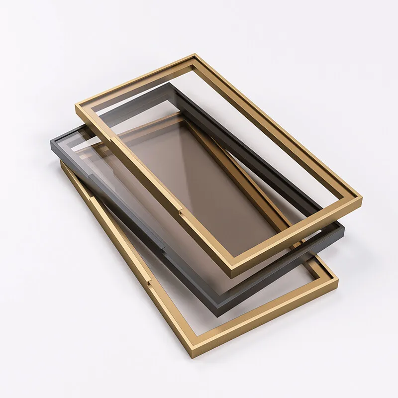 Simple style wardrobe aluminium profile for kitchen cabinet door pull handles profile furniture glass door frame