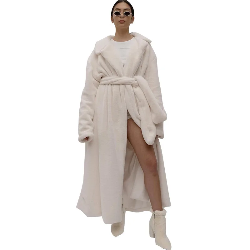 Factory Wholesale Stock Hot Selling Faux Fur Coats For Ladies Puff Coat Women Long Warm Coats