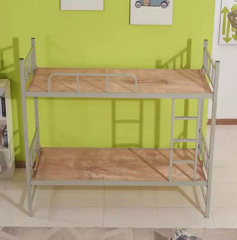 Metal Factory supply high quality simple rectangle space saving school furniture metal dormitory bunk bed