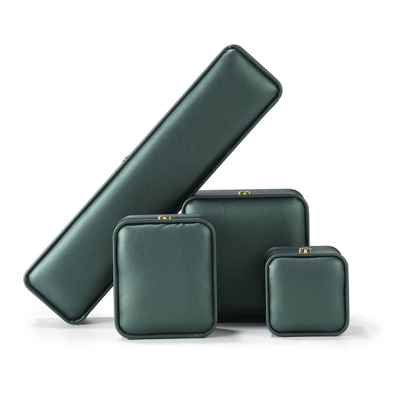 DIGU Custom Wholesale Luxury Women Engagement Button Bangle Cajas Pendant Multiple Color Ring Pu Leather Packaging Jewellery Box