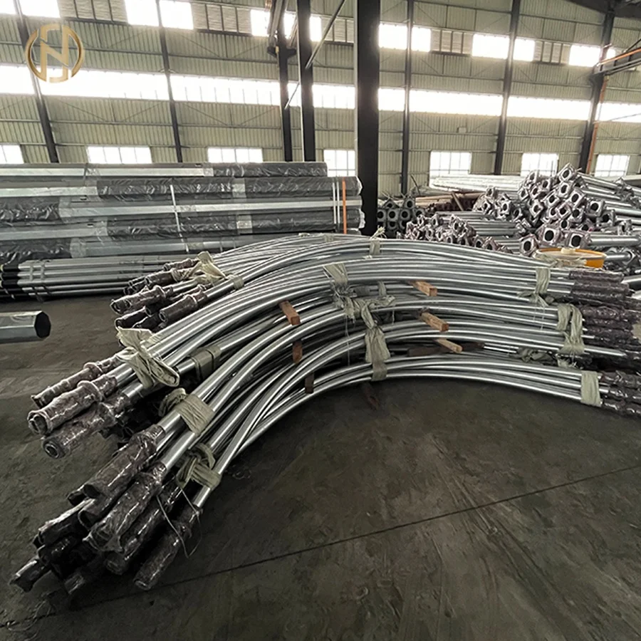 Outdoor Galvanized Street Light Pole 3M 6M 7M 8M 9M 10M 12M Led Landscape Lamp Steel Solar Light Pole