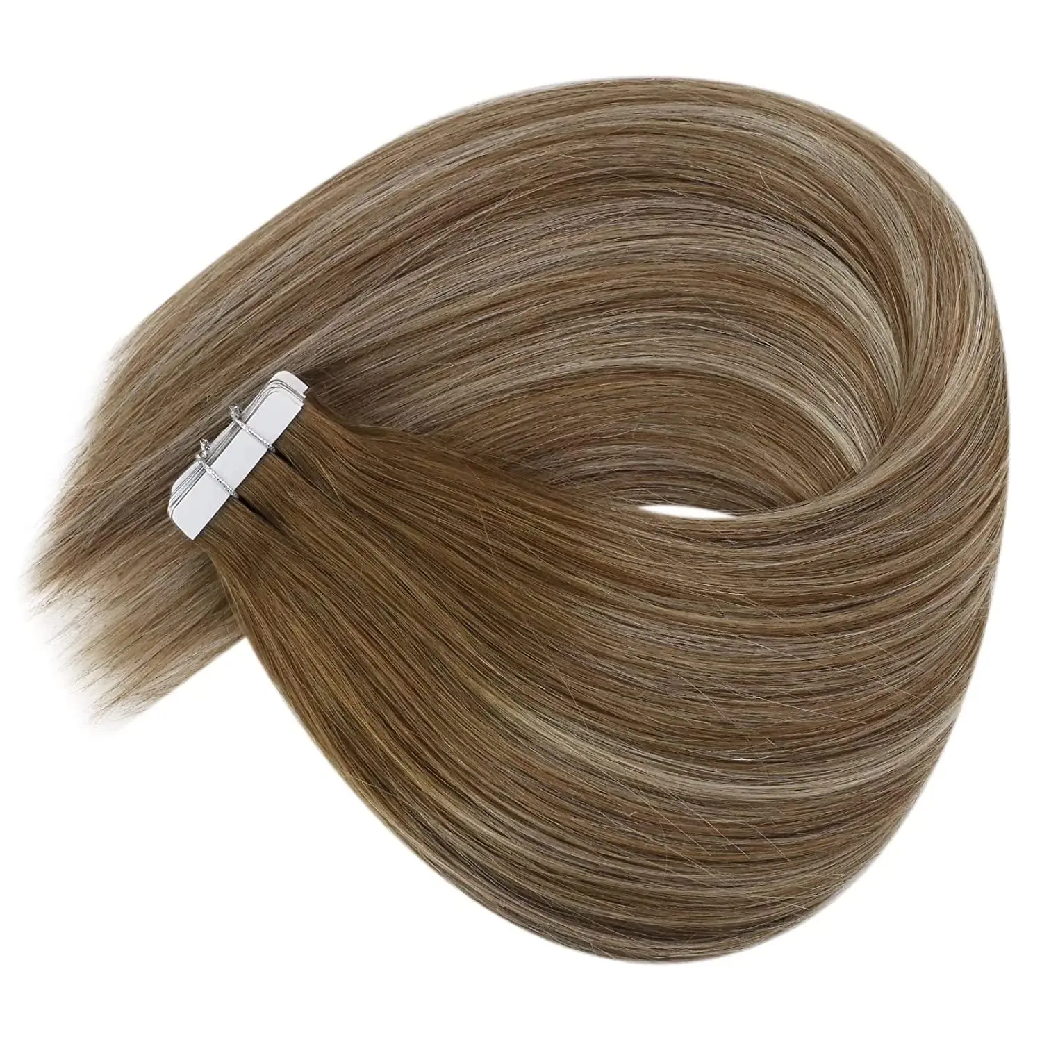 Top quality easy tape in extensions 20inch 50g tape in hair extensions 100% human hair curly tape in extensions human hair